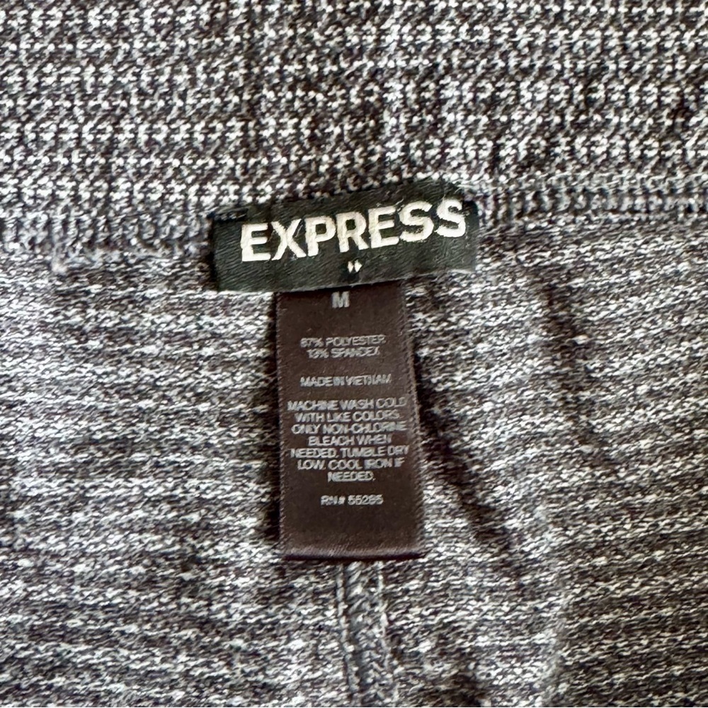 Express Micro-Pattern Stretch Medium Grey Pull-On… - image 3